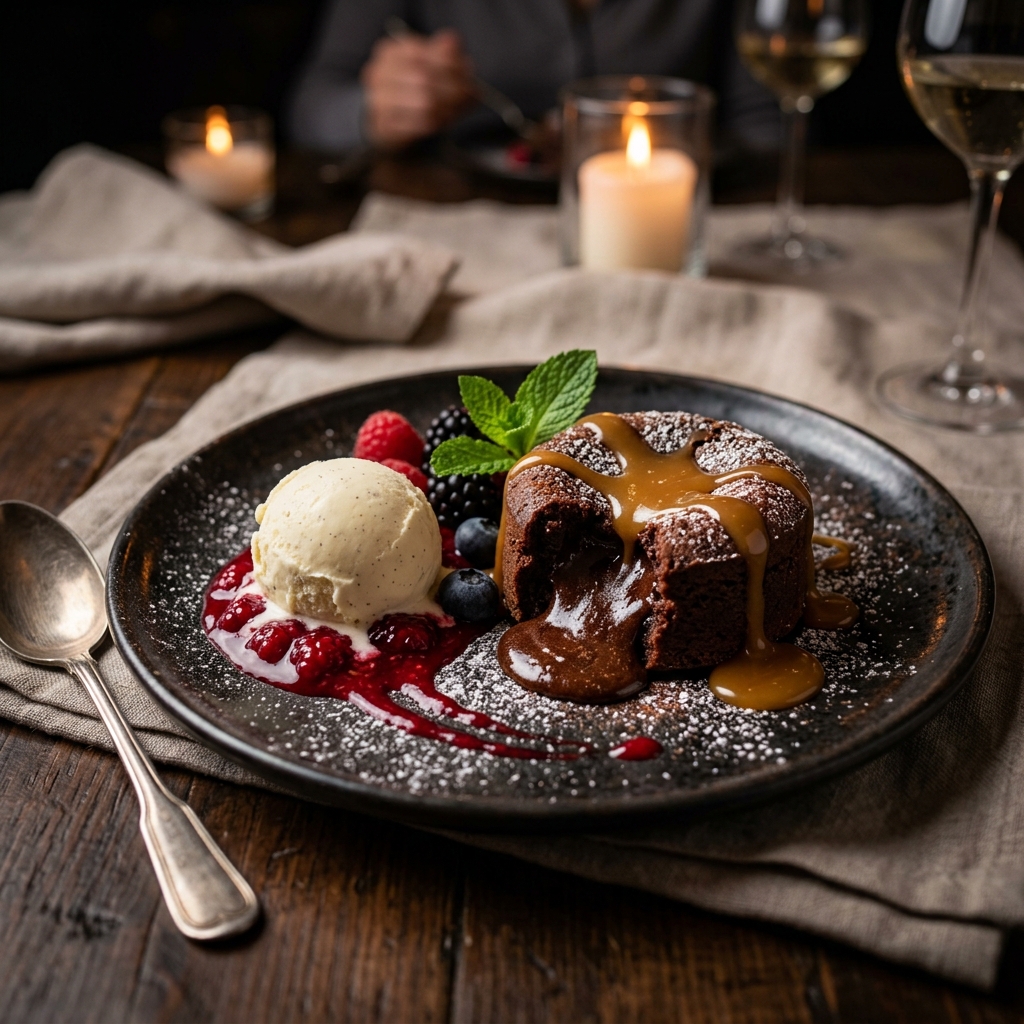 Volcán de chocolate